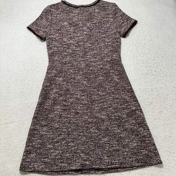 Ann Taylor LOFT Women's 4 Burgundy Short Sleeve Fringe Short Sleeve Sheath Dress - Picture 10 of 12